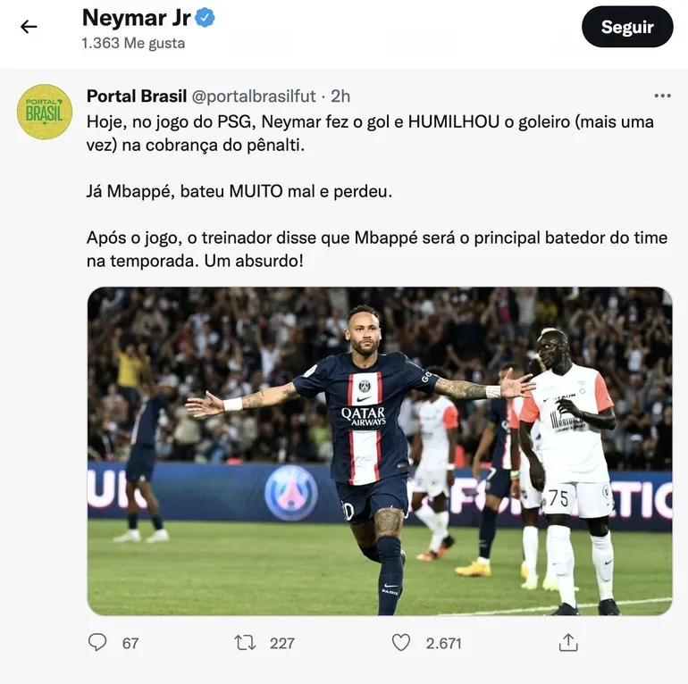Twit Neymar