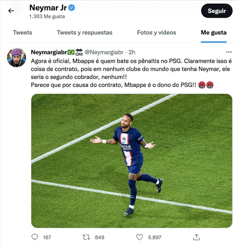 Twit Neymar 2