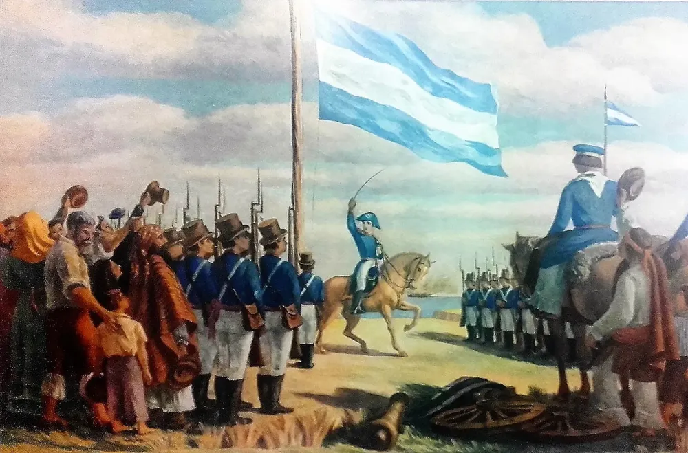 El 27 de febrero de 1812 se enarbola por primera vez la Bandera Argentina