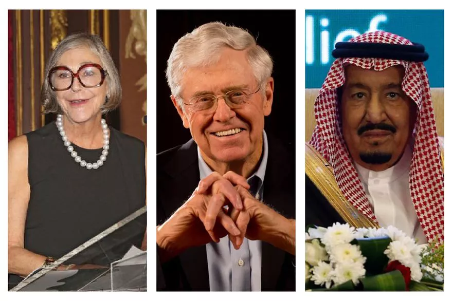 Alice Walton (Walmart), Charles Koch y el rey Salman de Arabia Saudita