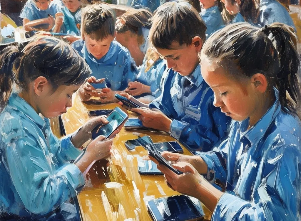 Niños con celular 2