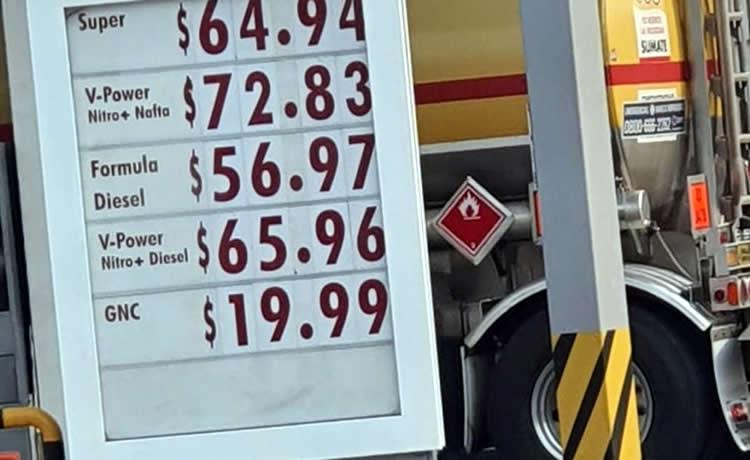 combustibles Precios en Córdoba