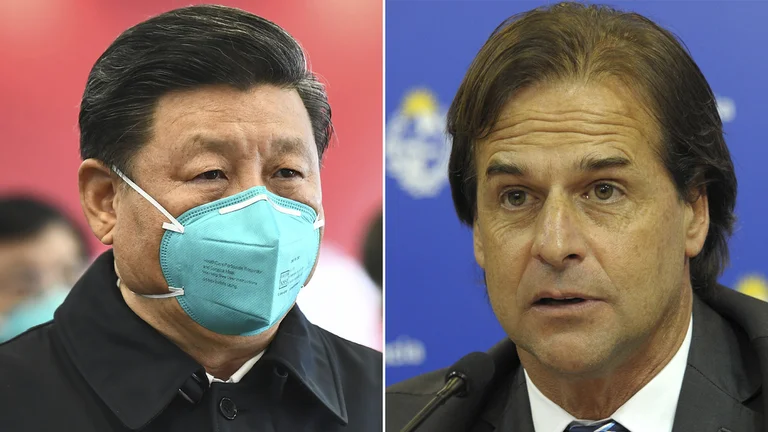 Xi Jinping y Luis Lacalle Pou
