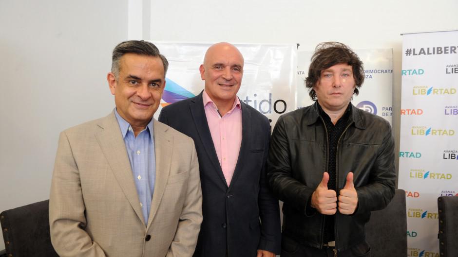 Rosales, Espert y Milei.
