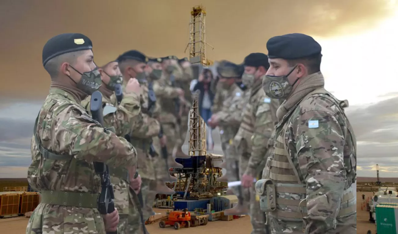 soldados en Vaca Muerta